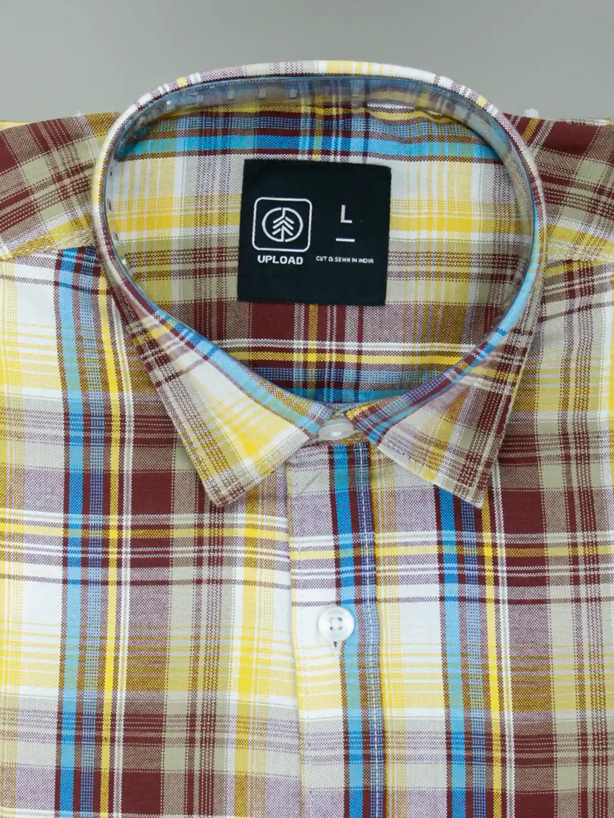 Men's Yellow Plaid Oxford Shirt