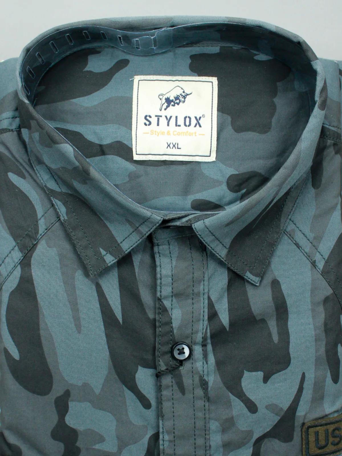 Men’s Gray Camouflage Utility Shirt | Gray Camo Tactical Style