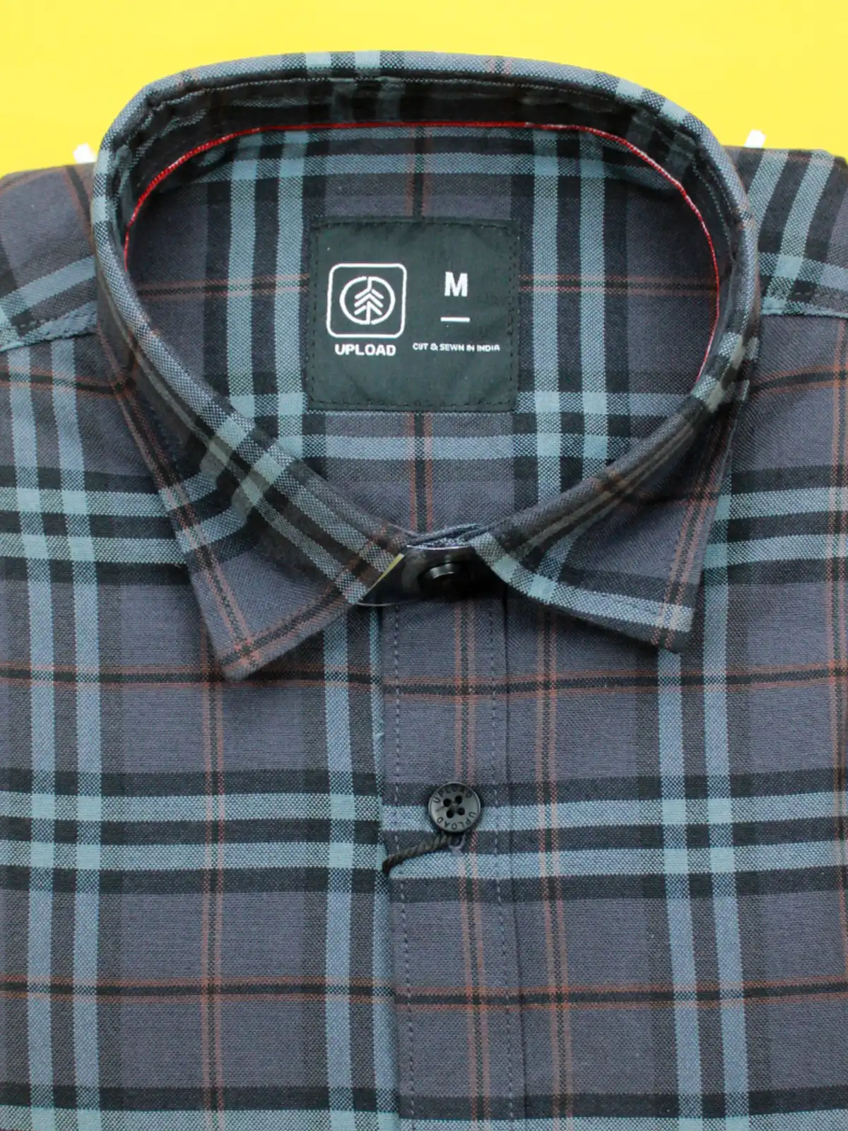Men’s Charcoal Plaid Oxford Shirt | Soft Hand Feel Cotton