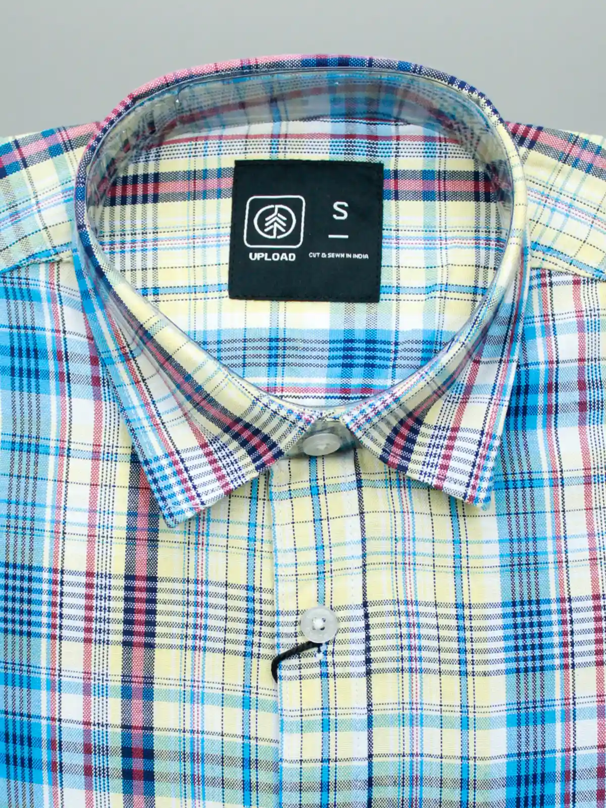 Men's Pastel Plaid Check Shirt | Yellow, Blue & Pink Casual Wear